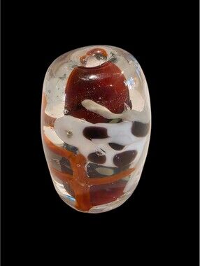 Artisan Lampwork Glass Focal Bead 35mm Encased 3D Octopus Ocean Marine Art 33g